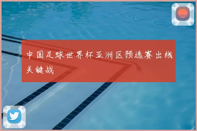 中国足球世界杯亚洲区预选赛出线关键战